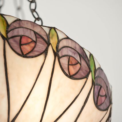 Endon 64175 - Láncra függesztett Tiffany HUTCHINSON 3x E27/60W/230V Ø 40 cm