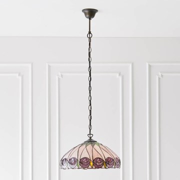 Endon 64176 - Tiffany HUTCHINSON láncos csillár 1xE27/60W/230V átm. 40 cm