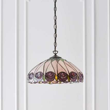 Endon 64176 - Tiffany HUTCHINSON láncos csillár 1xE27/60W/230V átm. 40 cm