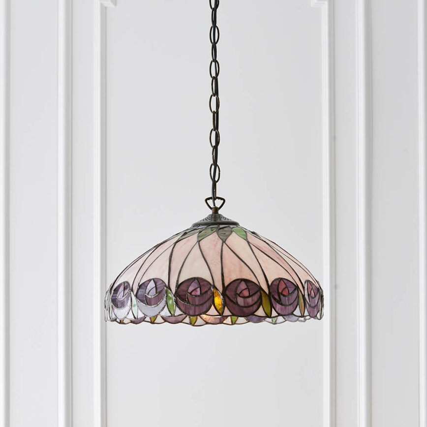 Endon 64176 - Tiffany HUTCHINSON láncos csillár 1xE27/60W/230V átm. 40 cm