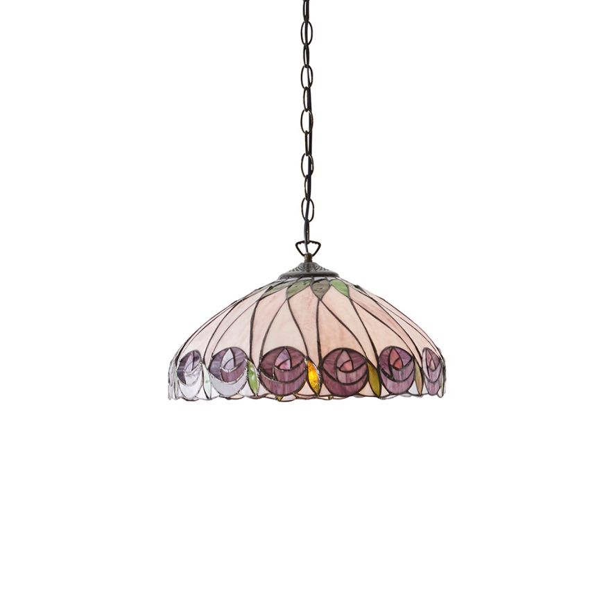 Endon 64176 - Tiffany HUTCHINSON láncos csillár 1xE27/60W/230V átm. 40 cm