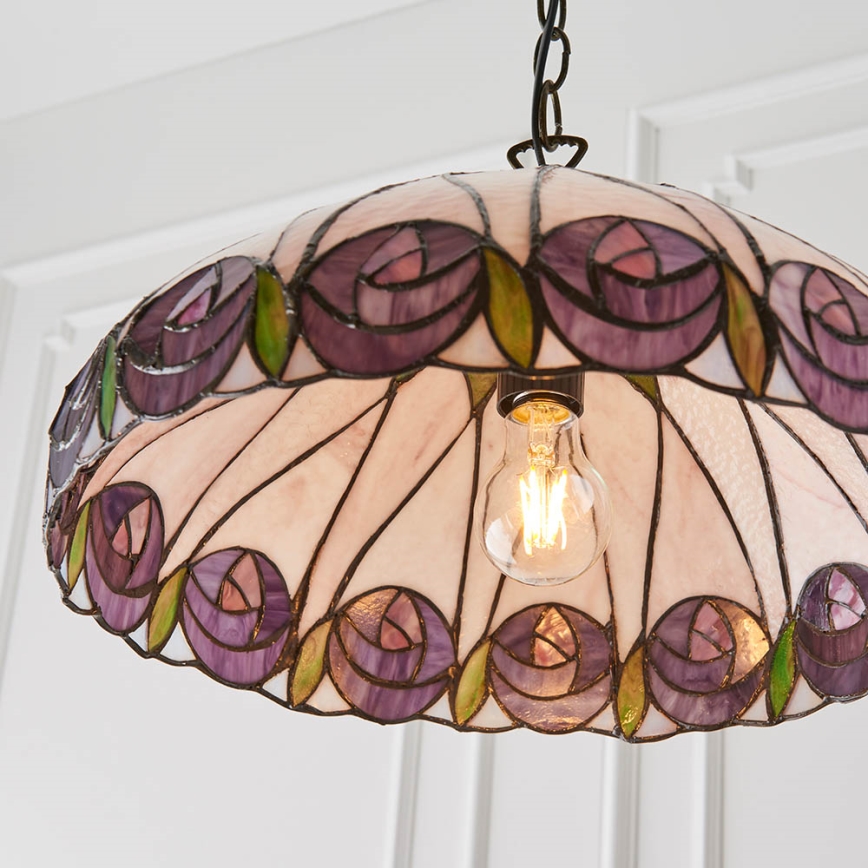 Endon 64176 - Tiffany HUTCHINSON láncos csillár 1xE27/60W/230V átm. 40 cm