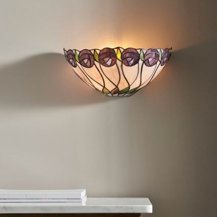 Endon 64178 - Tiffany HUTCHINSON fali lámpatest 1xE14/40W/230V
