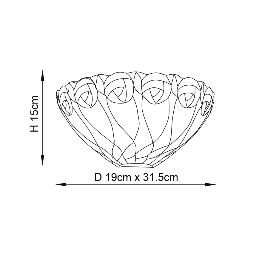 Endon 64178 - Tiffany HUTCHINSON fali lámpatest 1xE14/40W/230V