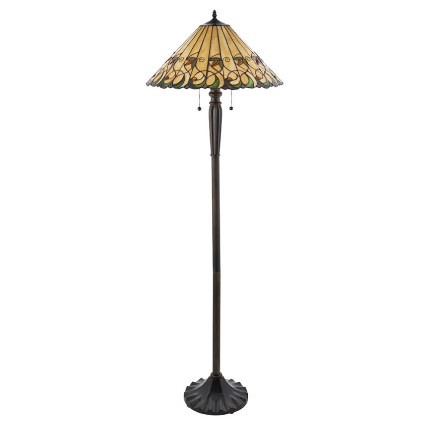 Endon 64192 - Tiffany JAMELIA állólámpa 2xE27/60W/230V átmérő 50 cm