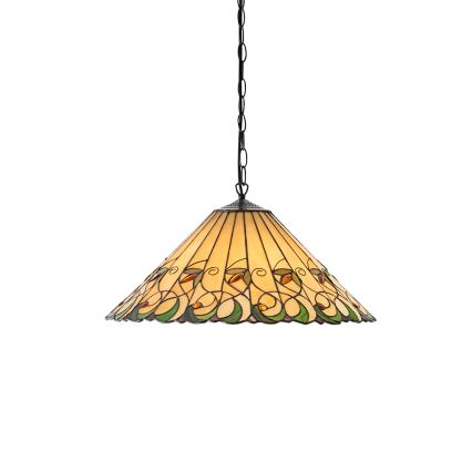 Endon 64194 - Tiffany JAMELIA láncos csillár 3xE27/60W/230V, átmérő 50 cm