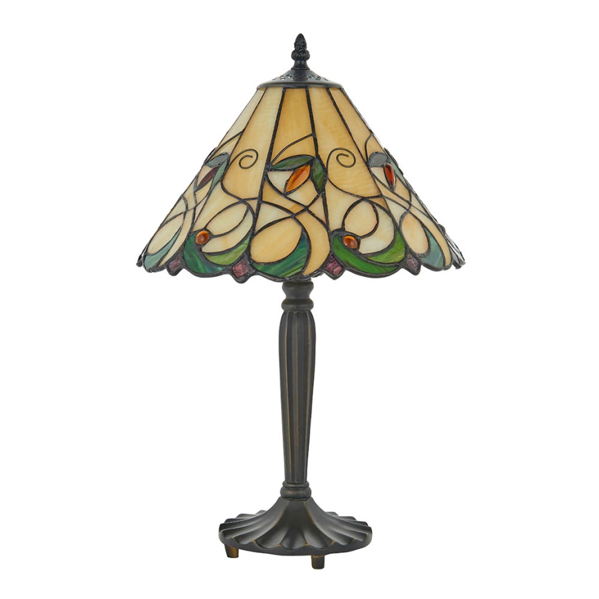 Endon 64195 - JAMELIA Tiffany asztali lámpa, 1xE27/60W/230V, Ø 31 cm