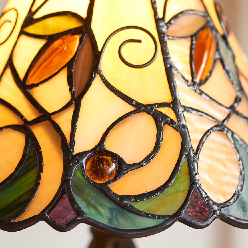 Endon 64196 - Asztali lámpa Tiffany JAMELIA 1xE14/40W/230V átmérő 20 cm