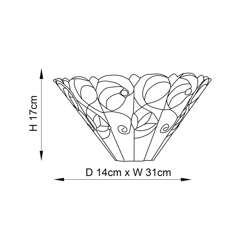 Endon 64198 - Fali lámpa Tiffany JAMELIA 1xE14/40W/230V