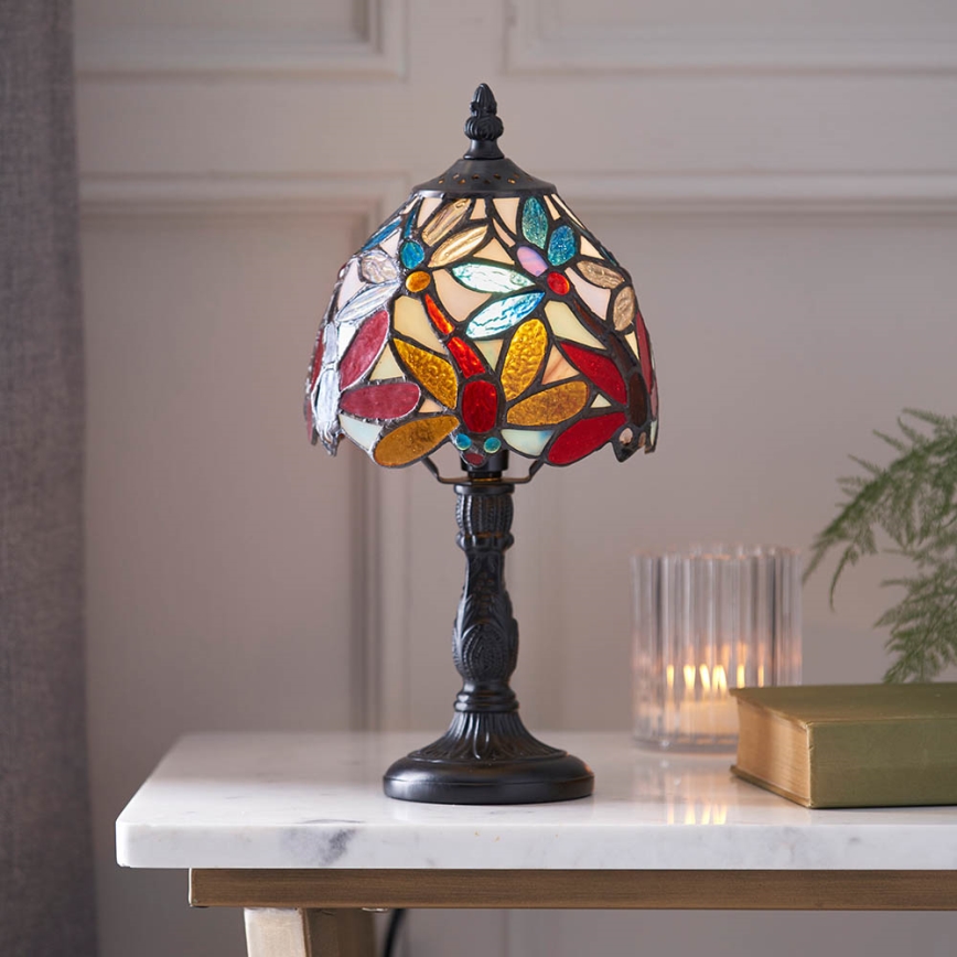 Endon 64246 - Tiffany LORETTE asztali lámpa 1xE14/40W/230V, átm. 15 cm