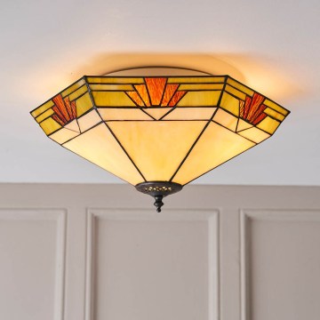 Endon 64284 - Tiffany NEVADA mennyezeti lámpa 2xE27/60W/230V Ø 40 cm
