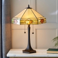 Endon 64286 - Tiffany NEVADA asztali lámpa 2xE27/60W/230V, Ø 40 cm