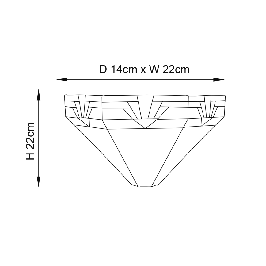 Endon 64288 - Tiffany NEVADA fali lámpa 1xE14/40W/230V