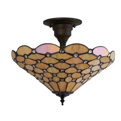 Endon 64300 - Felületre szerelt Tiffany PEARL csillár 3xE27/60W/230V, átmérő 37 cm