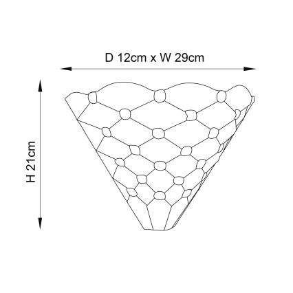 Endon 64302 - Tiffany PEARL fali lámpa 1xE14/40W/230V