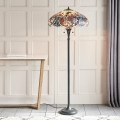 Endon 64323 - Tiffany SULLIVAN állólámpa, 2 x E27 foglalat, max. 60 W, 230 V, átmérő 56 cm