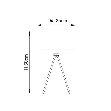 Endon 66986 - Asztali lámpa TRI 1xE27/40W/230V sárgaréz/bézs