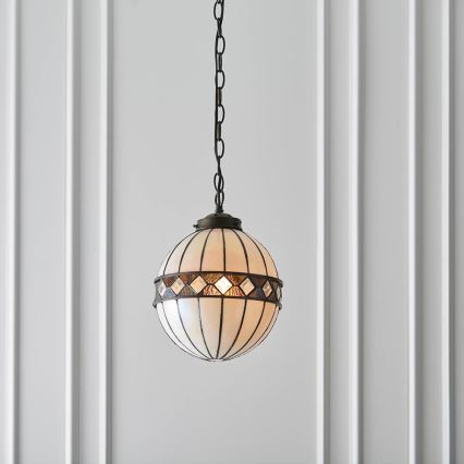 Endon 67044 - Tiffany FARGO láncos csillár 1xE14/40W/230V átm. 25,5 cm