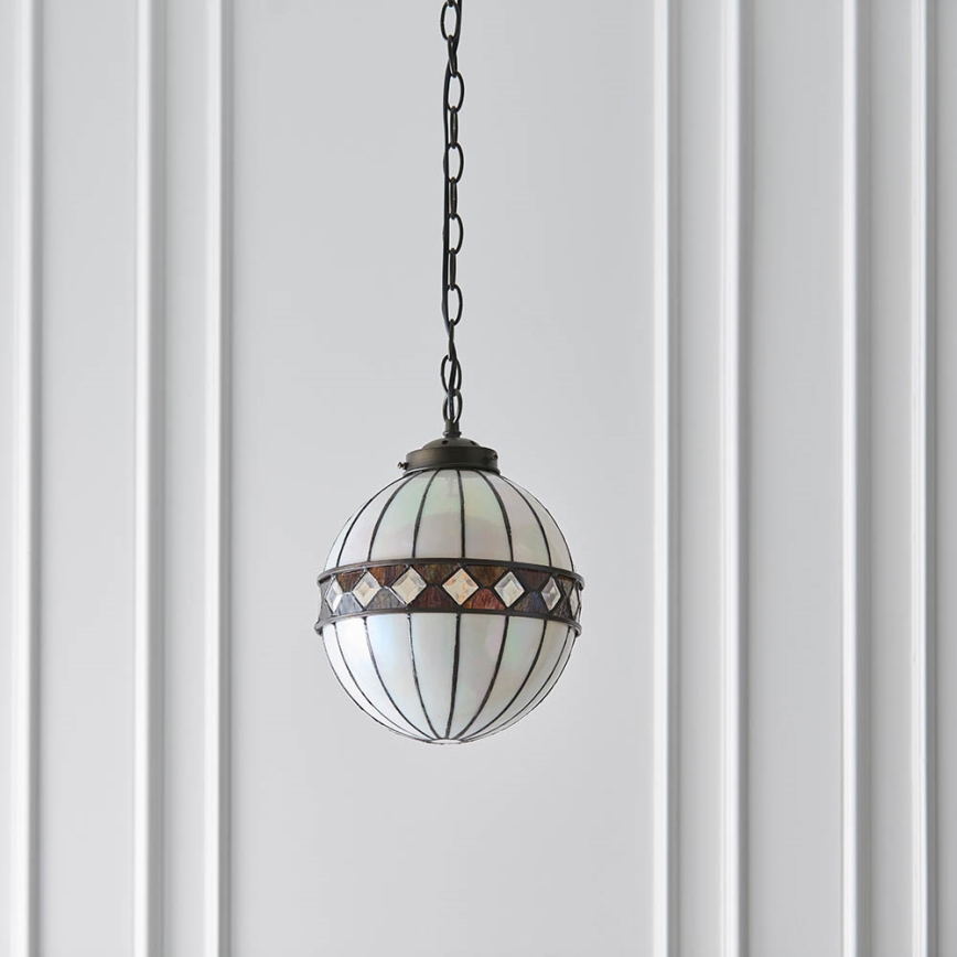 Endon 67044 - Tiffany FARGO láncos csillár 1xE14/40W/230V átm. 25,5 cm