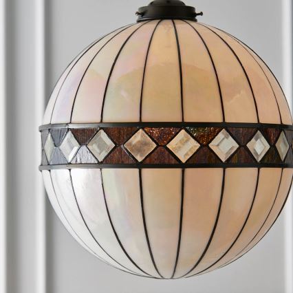 Endon 67045 - Tiffany FARGO láncos csillár 1xE27/60W/230V, átm. 40 cm