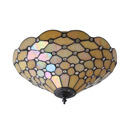 Endon 70242 - Tiffany PEARL mennyezeti lámpa 2xE27/60W/230V Ø 37 cm