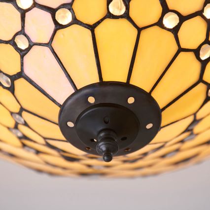 Endon 70242 - Tiffany PEARL mennyezeti lámpa 2xE27/60W/230V Ø 37 cm