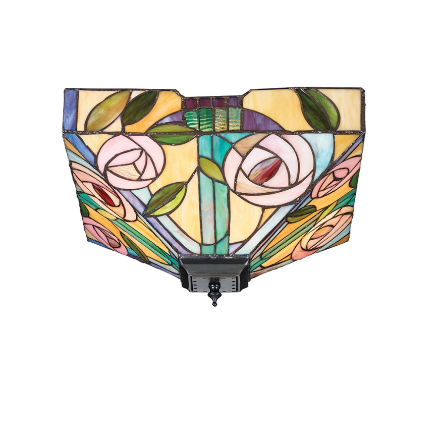 Endon 70699 - Mennyezeti lámpa Tiffany WILLOW 2xE27/60W/230V 35x35 cm