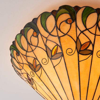 Endon 70706 - Tiffany mennyezeti lámpa JAMELIA 2xE27/60W/230V átm. 50 cm