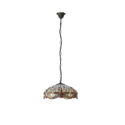 Endon 70824 - Tiffany DRAGONFLY láncon függő csillár 3xE27/60W/230V Ø 41 cm