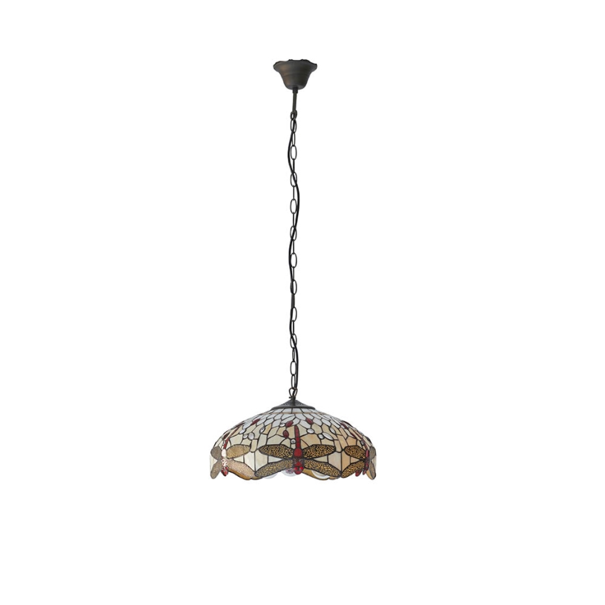 Endon 70824 - Tiffany DRAGONFLY láncon függő csillár 3xE27/60W/230V Ø 41 cm