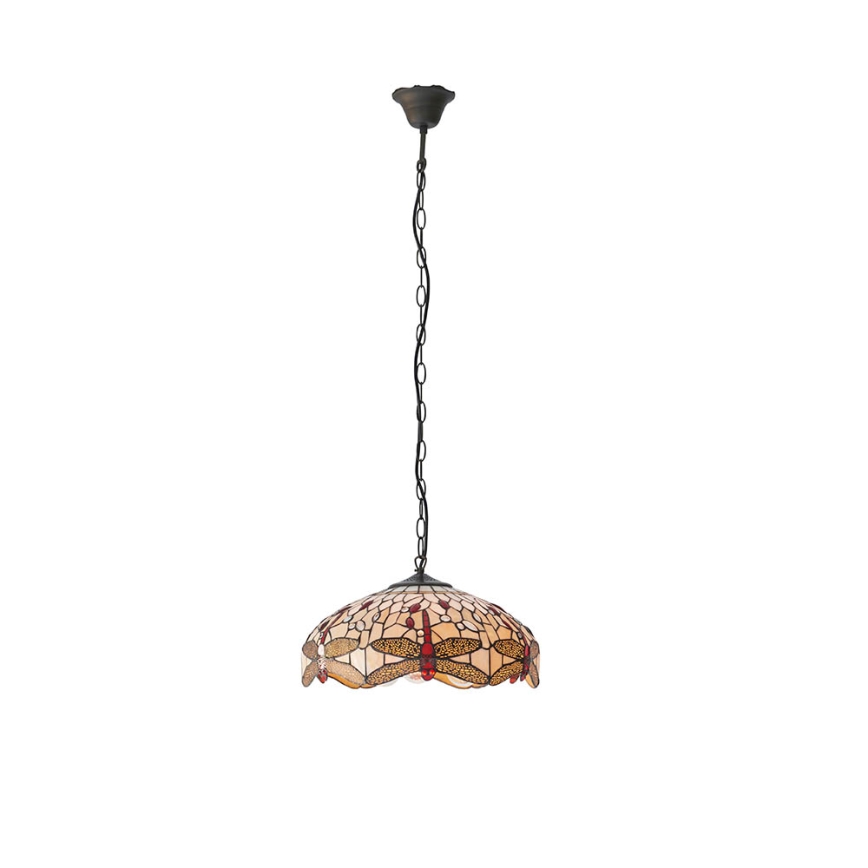 Endon 70824 - Tiffany DRAGONFLY láncon függő csillár 3xE27/60W/230V Ø 41 cm