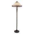Endon 70936 - Tiffany FARGO állólámpa, 2xE27/60W/230V, átmérő 50 cm