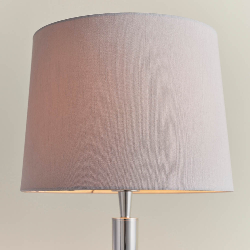 Endon 72175 - Asztali lámpa USB porttal SYON 1xE14/40W/230V fényes króm/beige