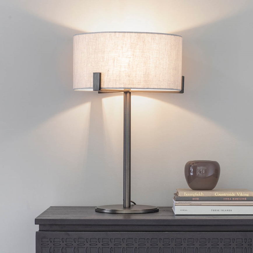 Endon 72631 - HAYFIELD asztali lámpa 1xE27/40W/230V bronz/szürke