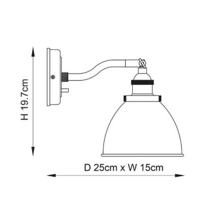 Endon 76330 - Fali spotlámpa FRANKLIN 1xE14/40W/230V réz/taupe