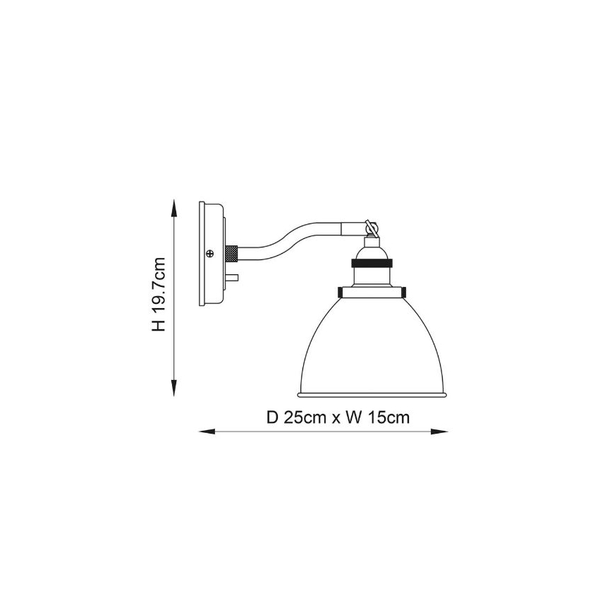 Endon 76330 - Fali spotlámpa FRANKLIN 1xE14/40W/230V réz/taupe