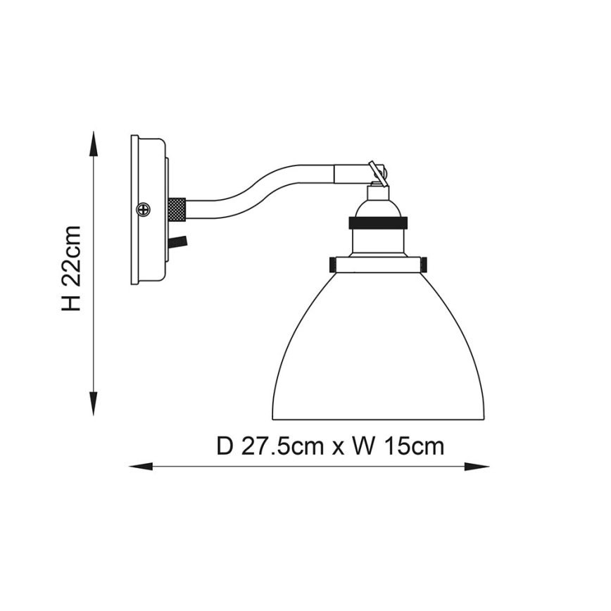 Endon 77273 - Fali spotlámpa HANSEN 1xE14/40W/230V réz