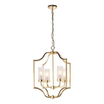 Endon 81914 - Láncos csillár EDREA 4xE14/6W/230V sárgaréz