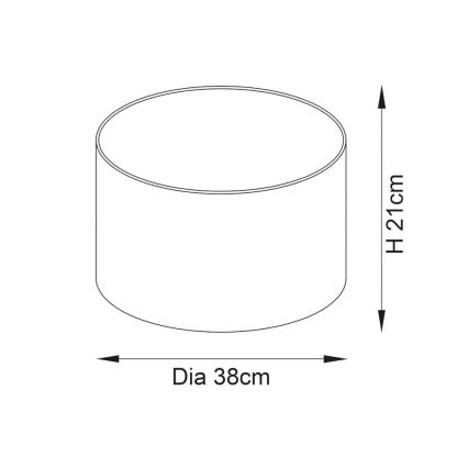 Endon 90024 - Pót búra asztali lámpához, E27, átm. 38 cm, szürke