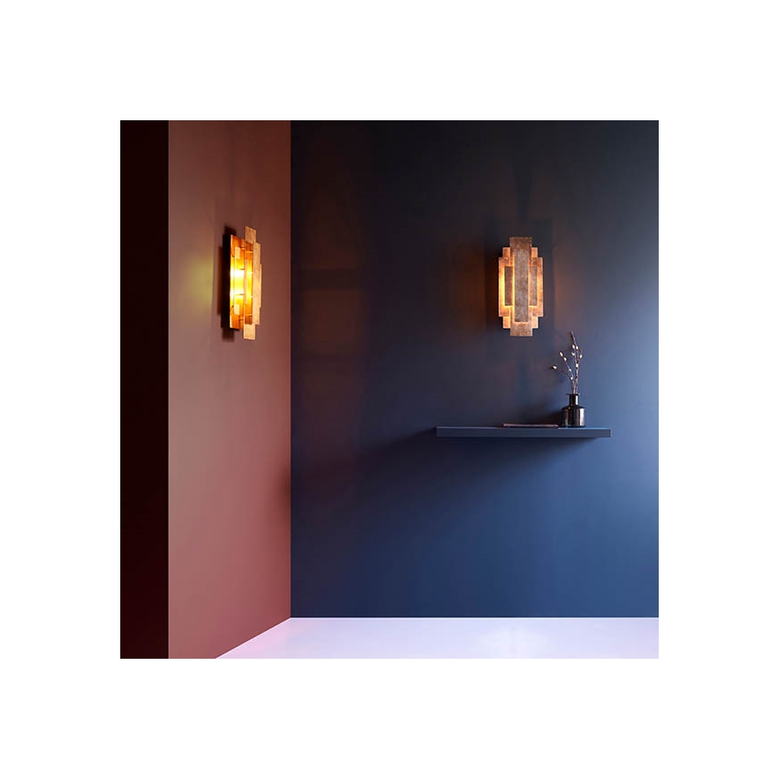 Endon 90451 - Fali lámpa ALZARE 2xG9/3W/230V fehér patinás