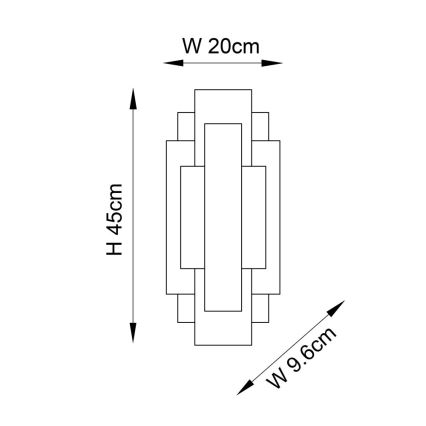Endon 90452 - Fali lámpa ALZARE 2xG9/3W/230V arany