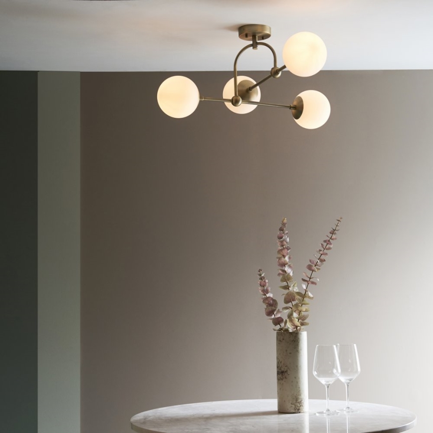 Endon 90843 - Felületre szerelhető ONTARIO csillár 4xE14/7W/230V, sárgaréz