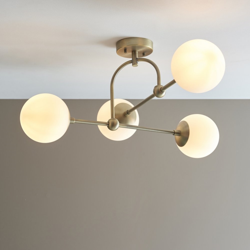 Endon 90843 - Felületre szerelhető ONTARIO csillár 4xE14/7W/230V, sárgaréz