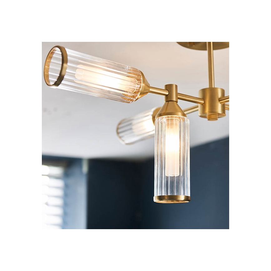 Endon 92213 - Rudas csillár 6xG9/3W/230V sárgaréz