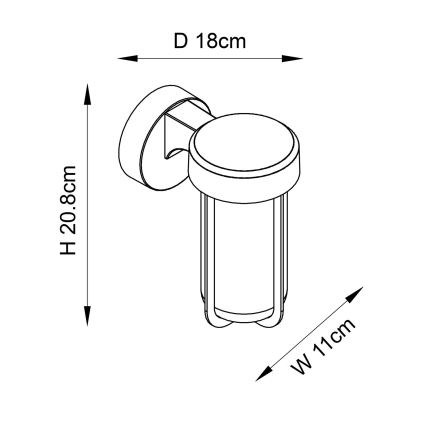 Endon 92855 - Fürdőszobai fali lámpatest 1xE27/6W/230V IP44 sárgaréz