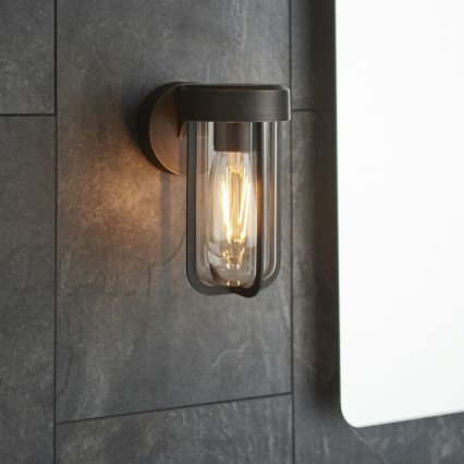 Endon 92857 - Fürdőszobai fali lámpa 1xE27/6W/230V IP44 bronz/fekete