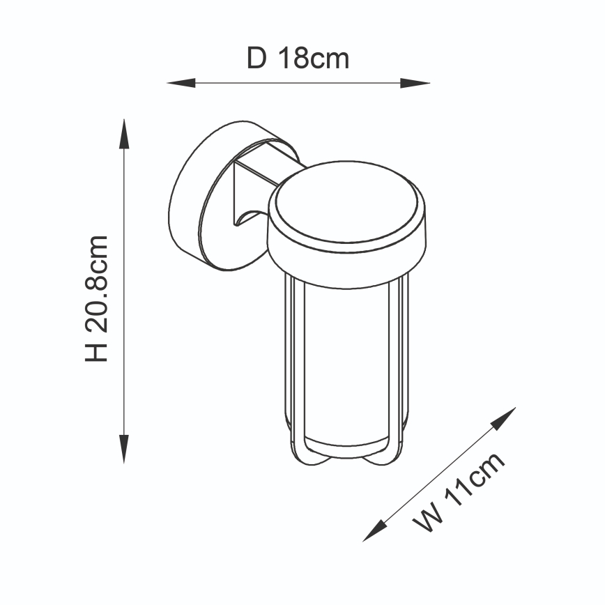 Endon 92859 - Fürdőszobai fali lámpa 1xE27/6W/230V IP44 fekete