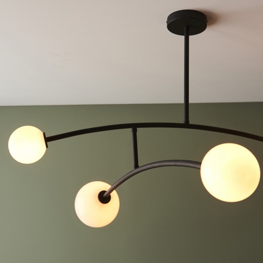 Endon 92940 - Rúdon szerelt csillár BALANCE 4xG9/3W/230V fekete/fehér