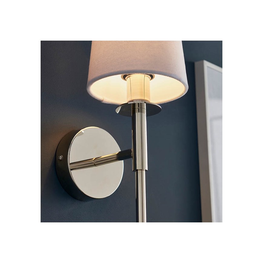 Endon 92949 - Fali lámpa 1xE14/6W/230V fehér/fényes króm
