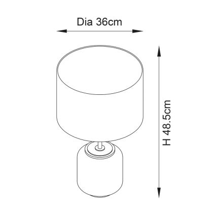 Endon 93067 - ZINNIA asztali lámpa 1xE27/10W/230V kék/arany